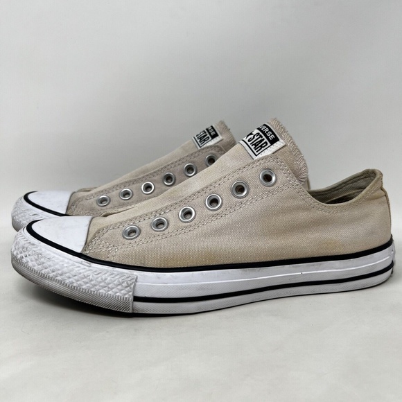 CONVERSE women ADULT CHUCK TAYLOR ALL STAR SLIP-ON SHOES Papyrus/White/Black 8 - Picture 2 of 11